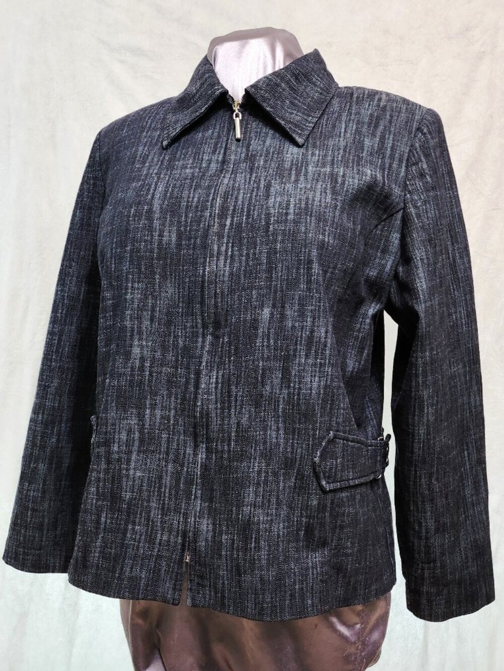 Vintage Bantry Bay Blue & Black Heather Jacket
